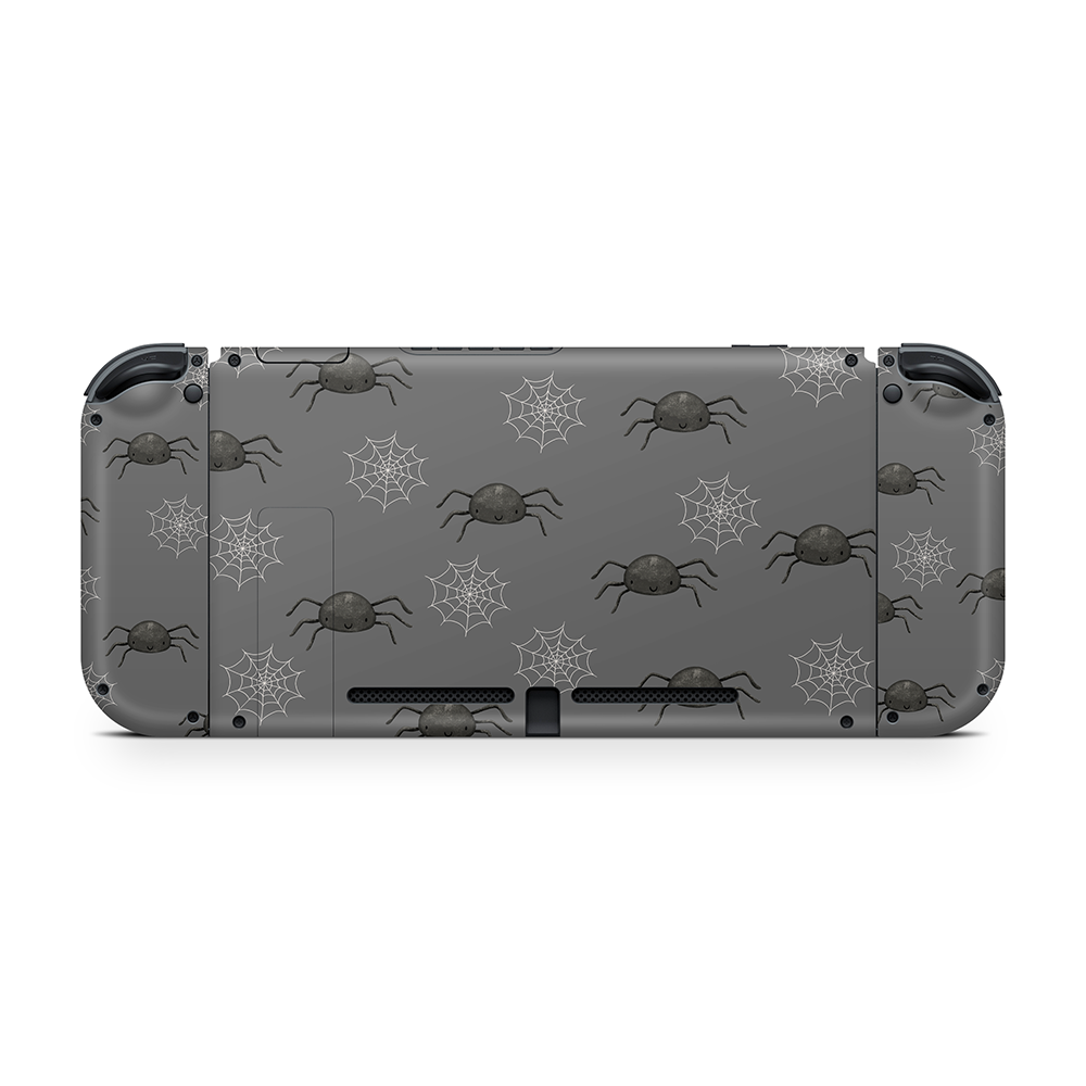 Creepy Crawlies Grey Nintendo Switch Skin