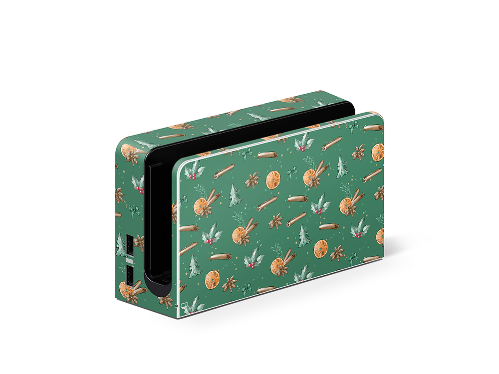 Cozy Spices Green Nintendo Switch OLED Skin