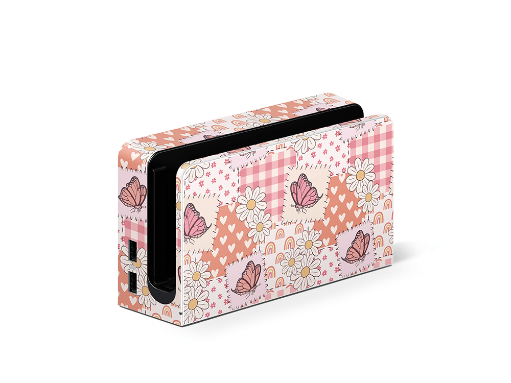 Blush Patchwork Nintendo Switch OLED Skin