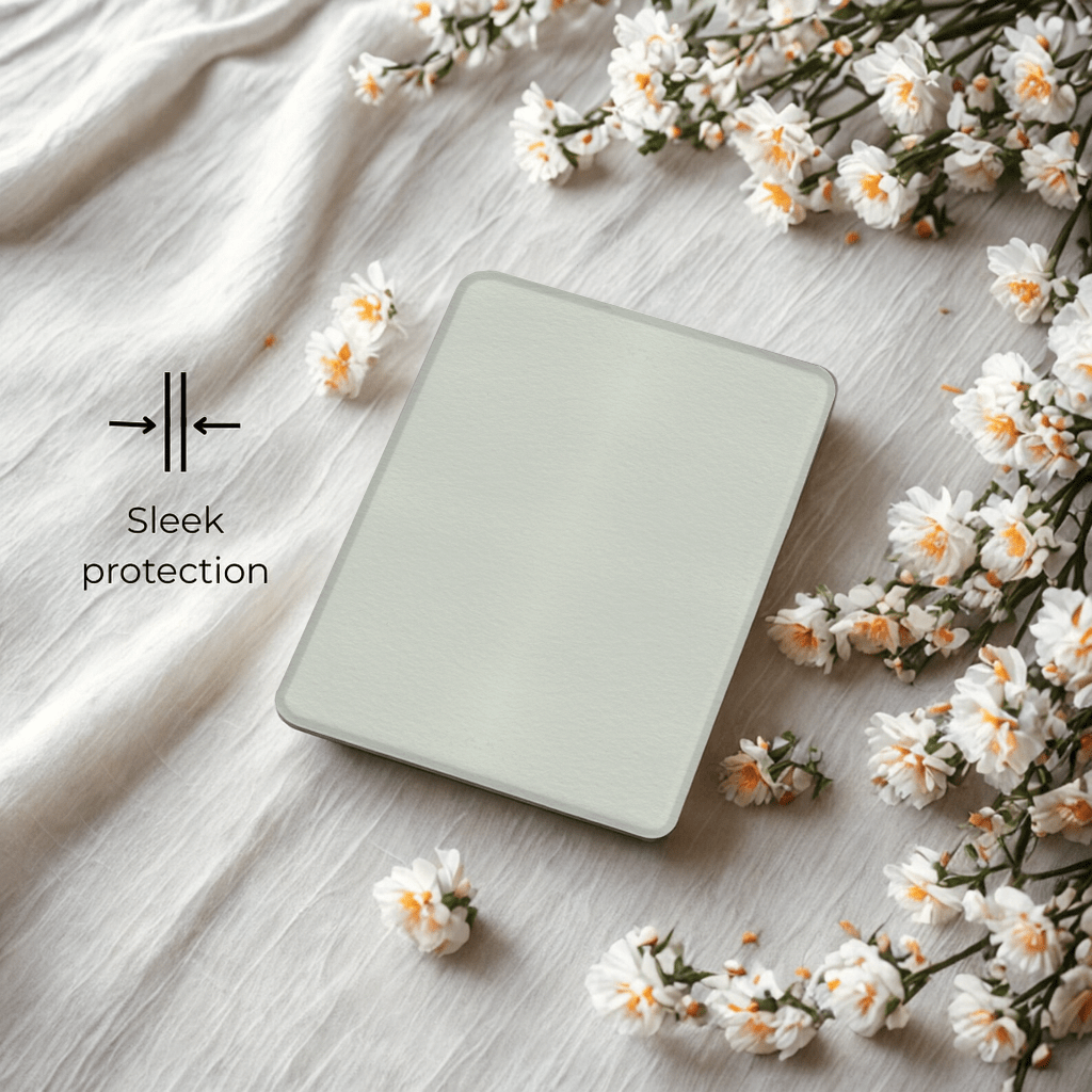 Sage Green Kindle Case | Built in Hand Strap & Back Magnets