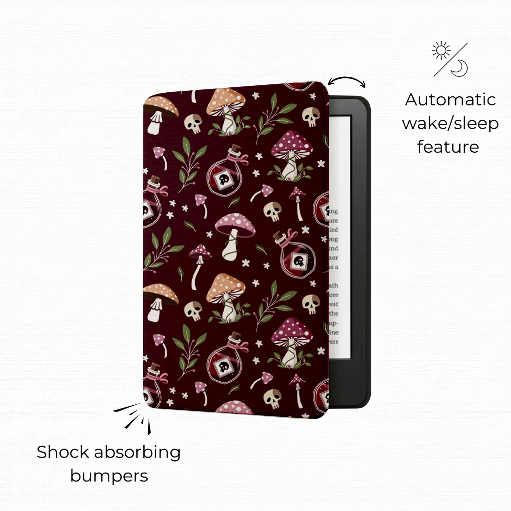 Scarlet Toxins Kindle Case | Built in Hand Strap & Back Magnets