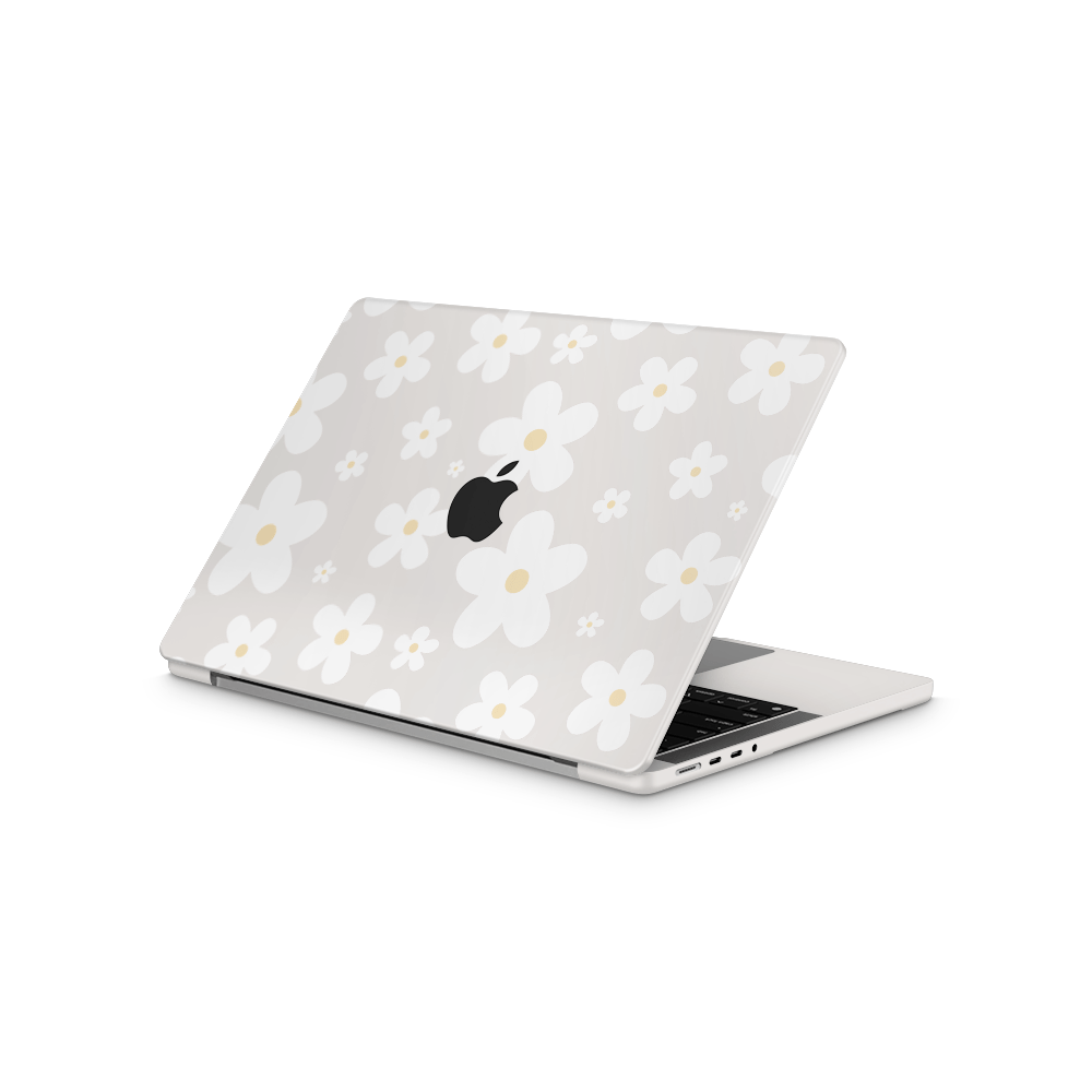 Sterling Daisy Apple MacBook Skins
