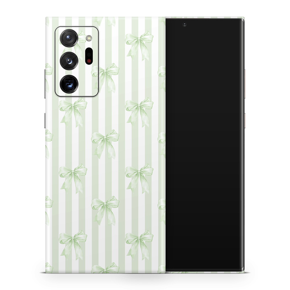 Soft Green Bows Samsung Galaxy Note Skins