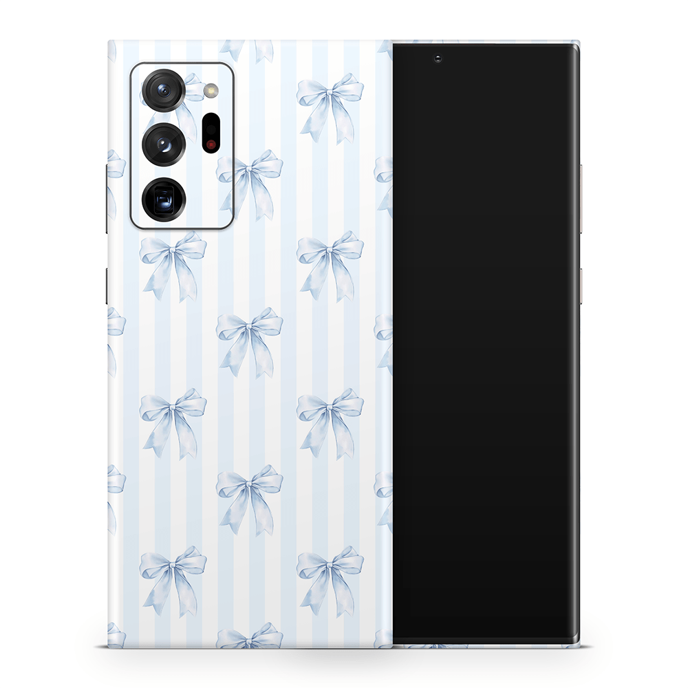 Sky Blue Bows Samsung Galaxy Note Skins