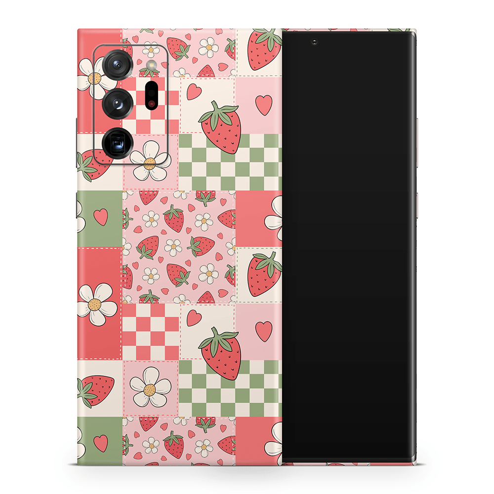 Strawberry Patchwork Samsung Galaxy Note Skins