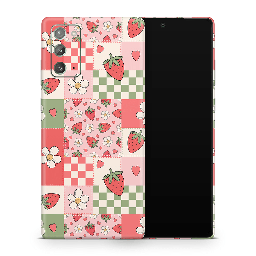 Strawberry Patchwork Samsung Galaxy Note Skins