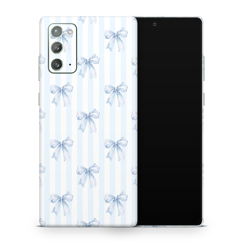 Sky Blue Bows Samsung Galaxy Note Skins