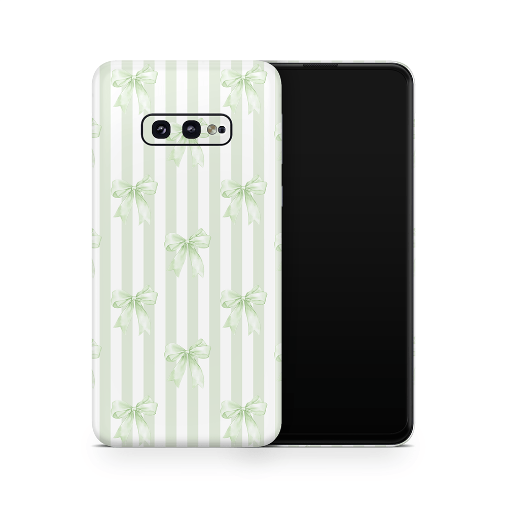 Soft Green Bows Samsung Galaxy S Skins
