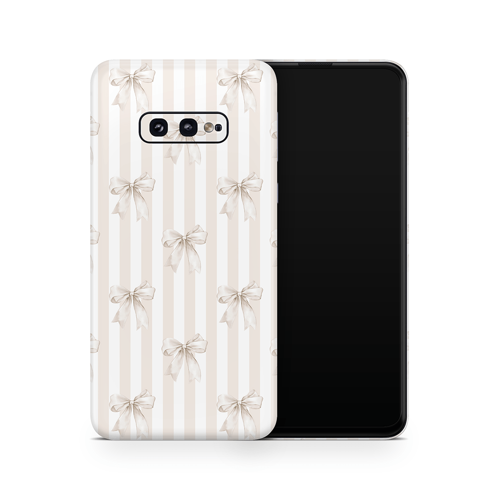 Beige Linen Bows Samsung Galaxy S Skins