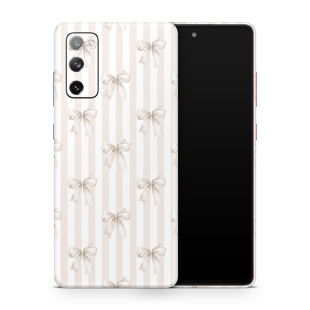 Beige Linen Bows Samsung Galaxy S Skins