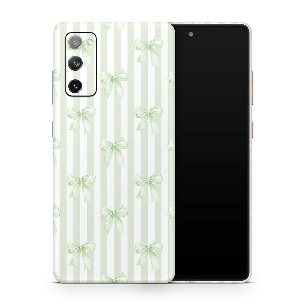 Soft Green Bows Samsung Galaxy S Skins