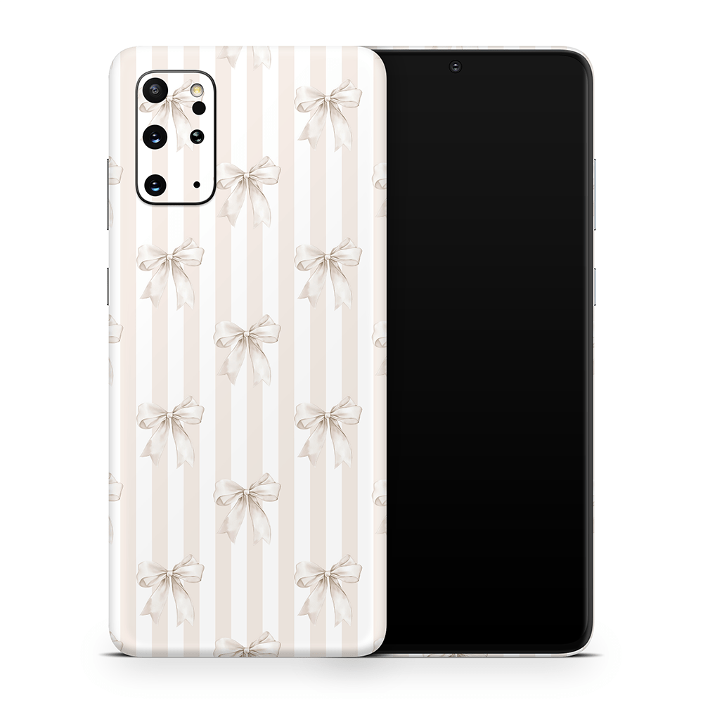 Beige Linen Bows Samsung Galaxy S Skins