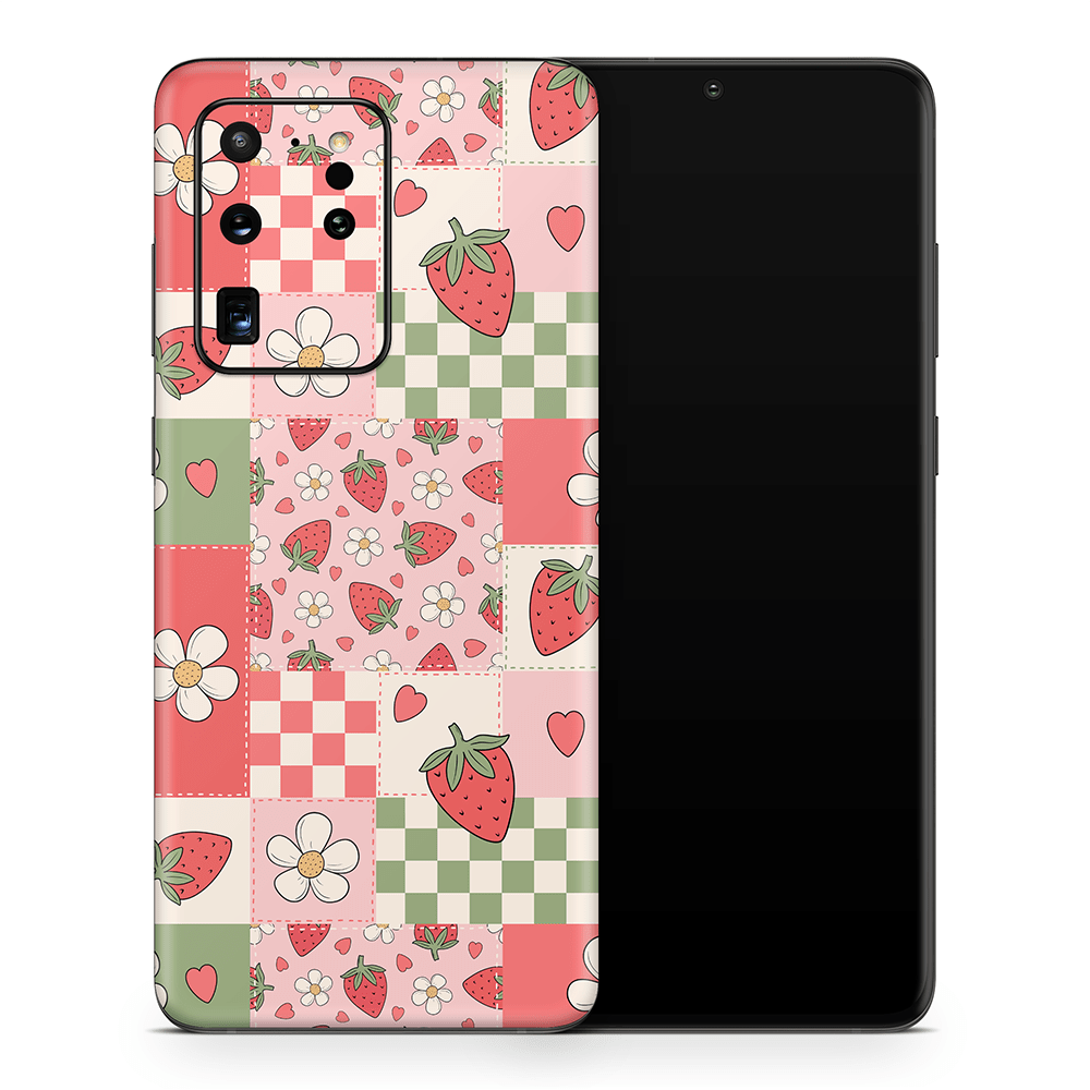 Strawberry Patchwork Samsung Galaxy S Skins