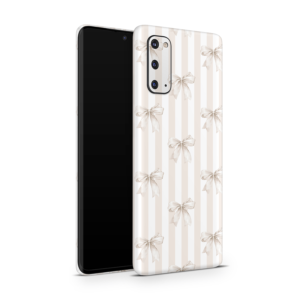 Beige Linen Bows Samsung Galaxy S Skins