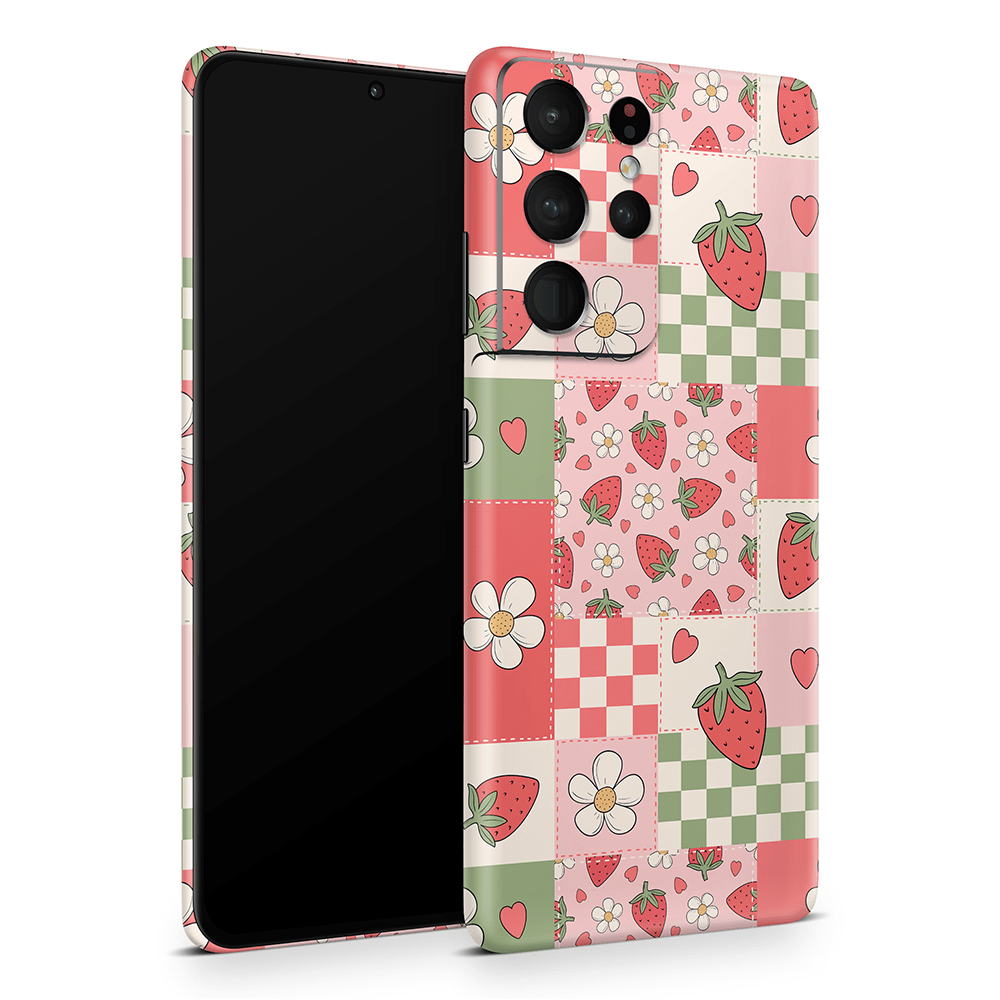 Strawberry Patchwork Samsung Galaxy S Skins