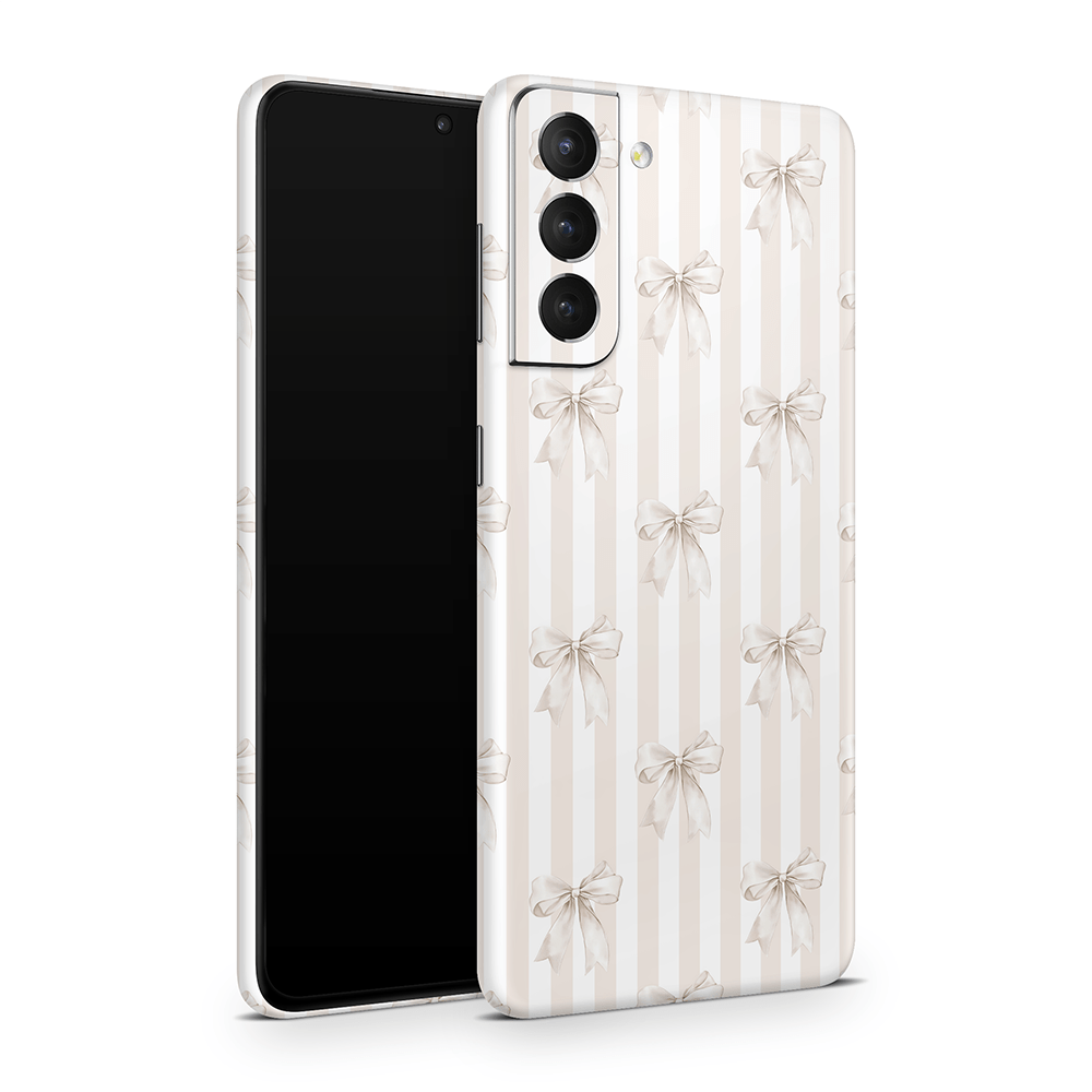 Beige Linen Bows Samsung Galaxy S Skins