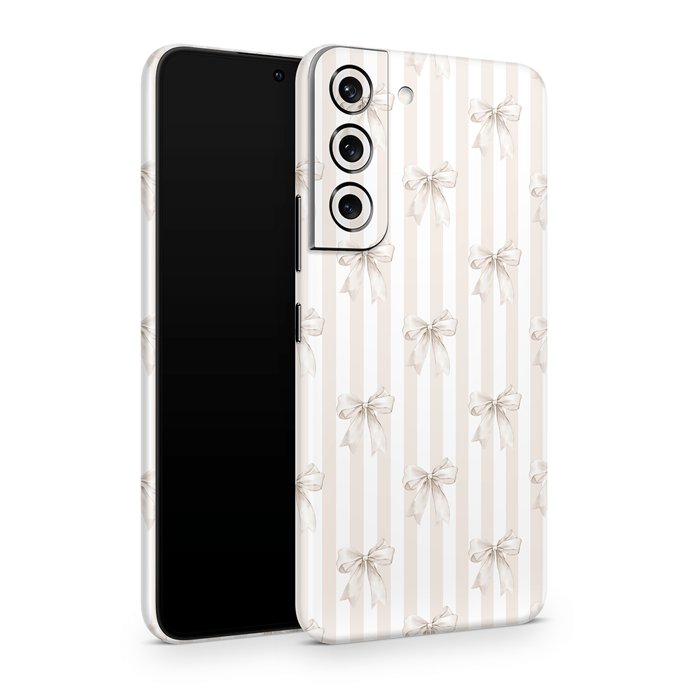 Beige Linen Bows Samsung Galaxy S Skins