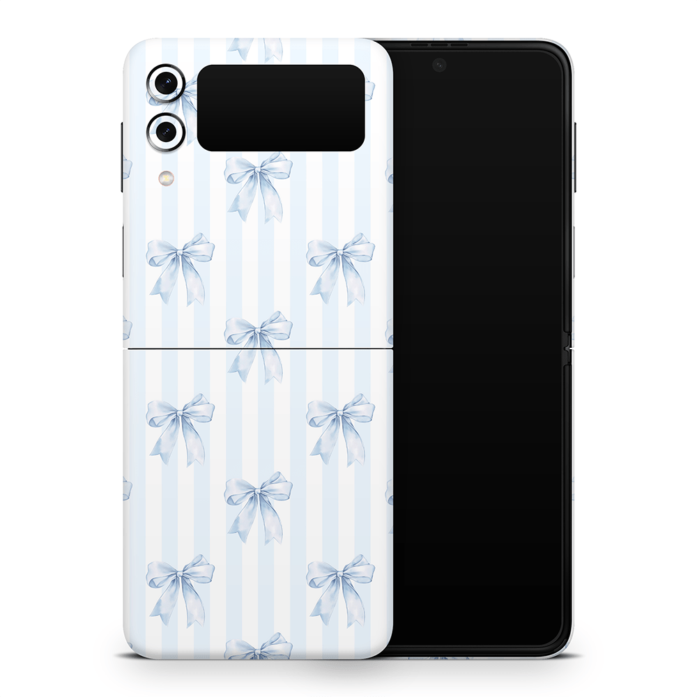 Sky Blue Bows Samsung Galaxy Z Flip / Fold Skins
