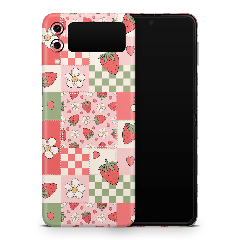 Strawberry Patchwork Samsung Galaxy Z Flip / Fold Skins