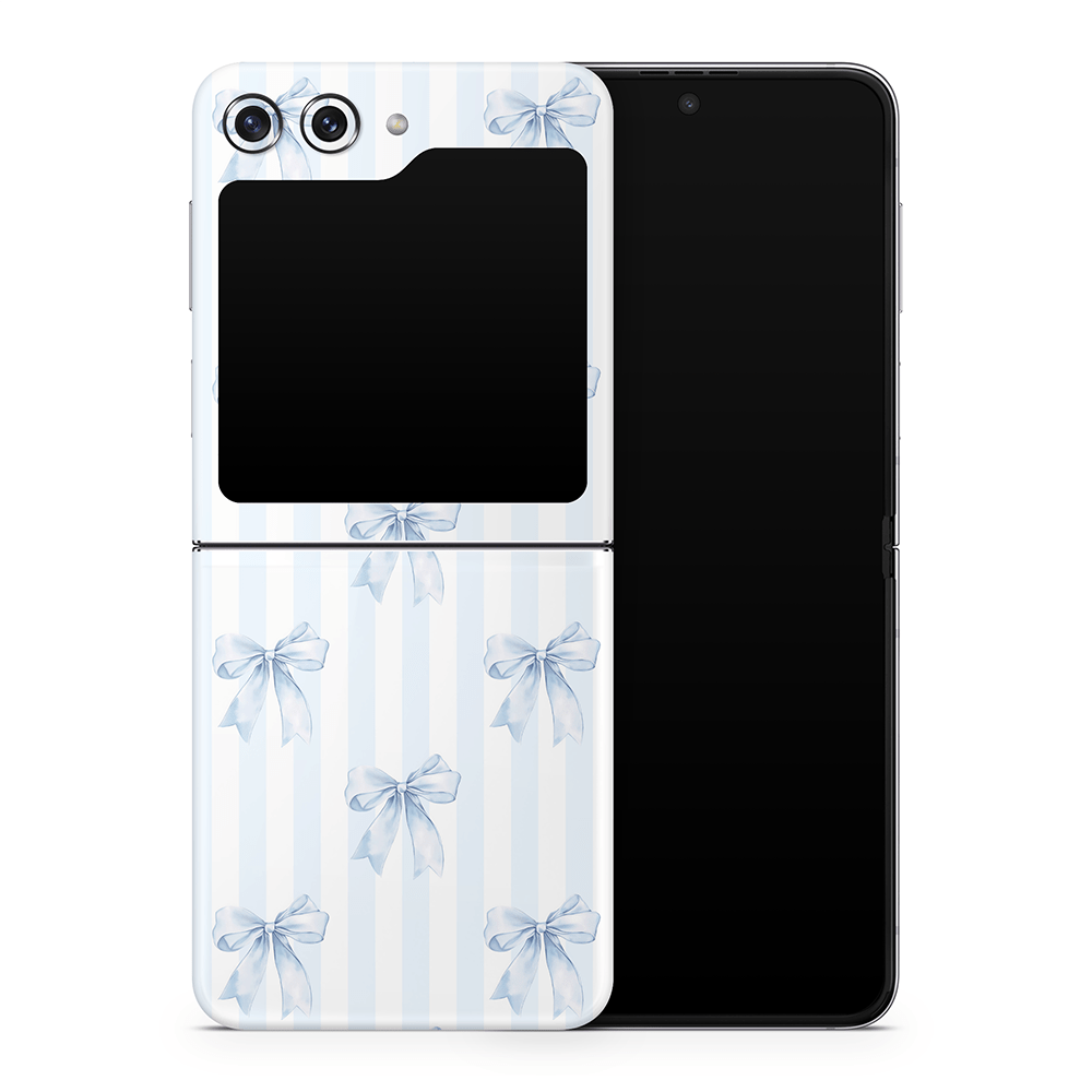 Sky Blue Bows Samsung Galaxy Z Flip / Fold Skins