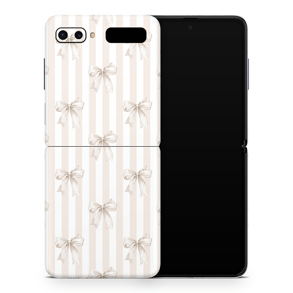 Beige Linen Bows Samsung Galaxy Z Flip / Fold Skins