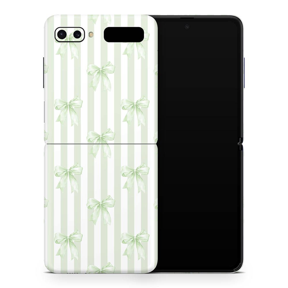 Soft Green Bows Samsung Galaxy Z Flip / Fold Skins