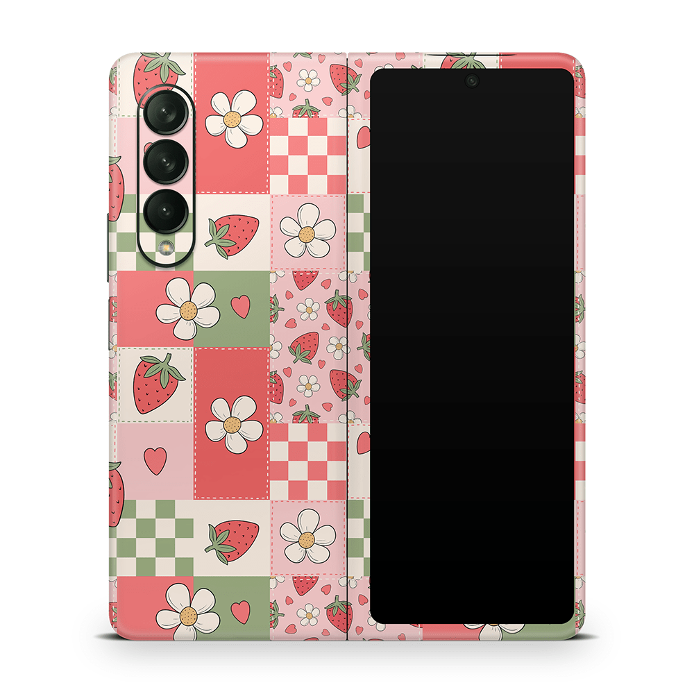 Strawberry Patchwork Samsung Galaxy Z Flip / Fold Skins