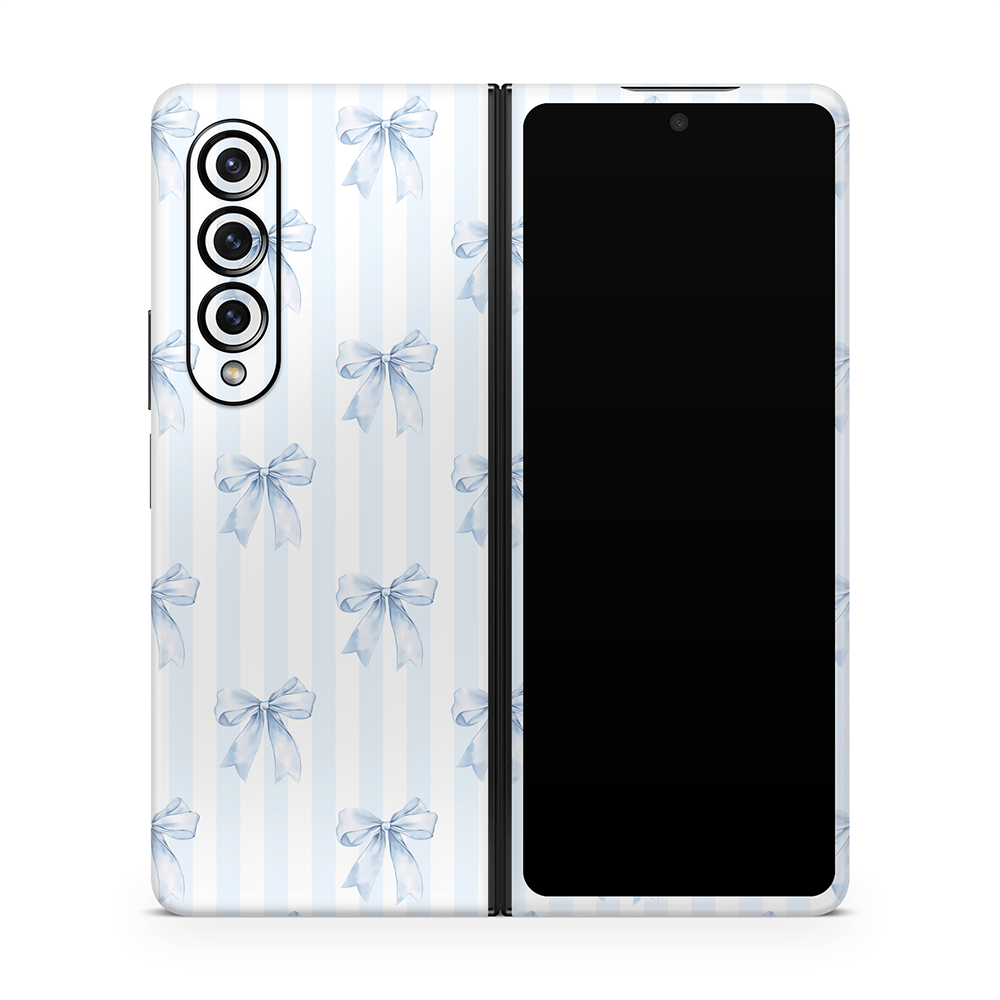 Sky Blue Bows Samsung Galaxy Z Flip / Fold Skins