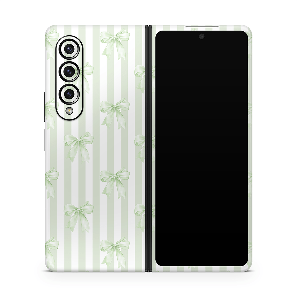Soft Green Bows Samsung Galaxy Z Flip / Fold Skins