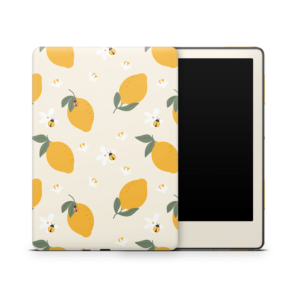 Zesty Lemons Beige Amazon Kindle Skins