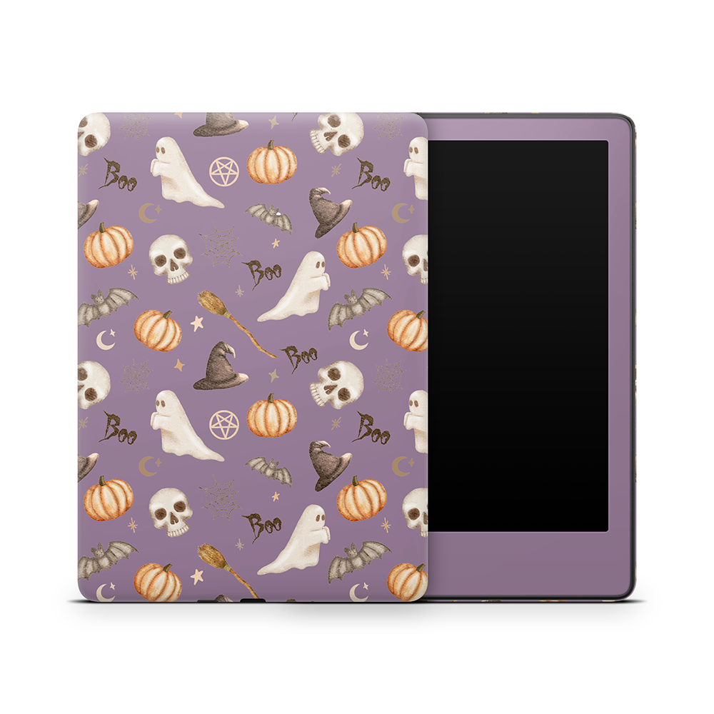 Spooky Things Purple Amazon Kindle Skins