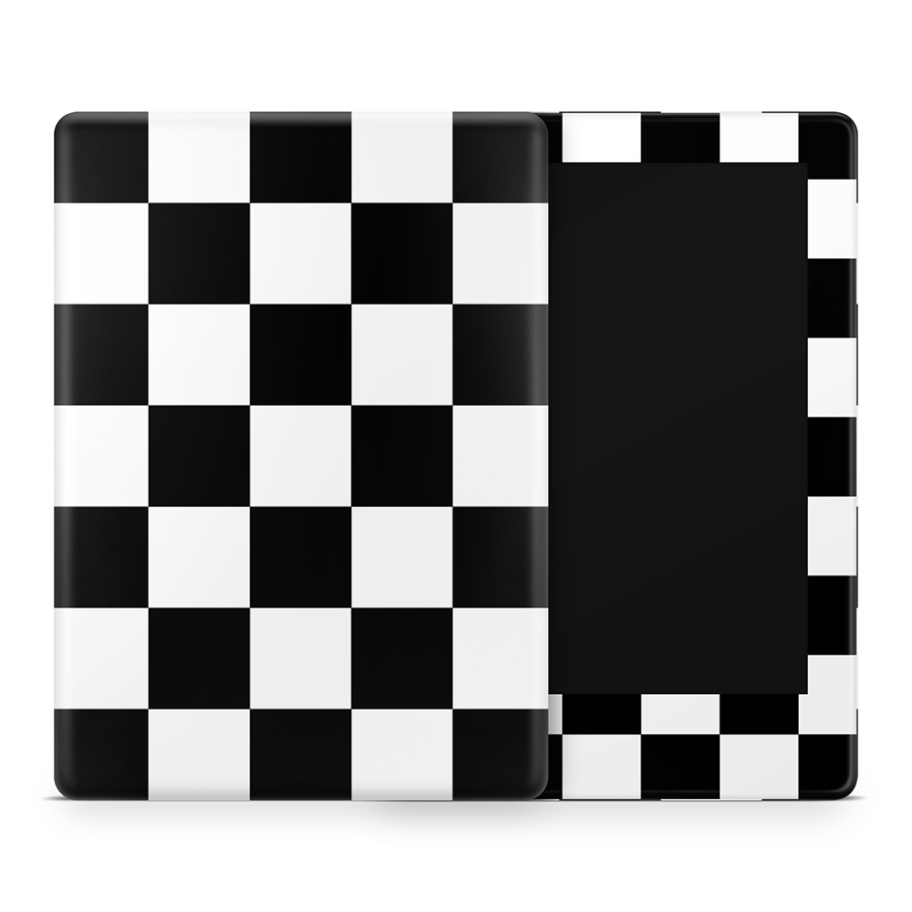 Black Checkered Amazon Kindle Skins