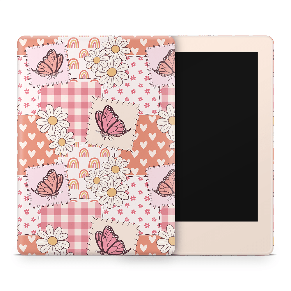 Blush Patchwork Amazon Kindle Skins