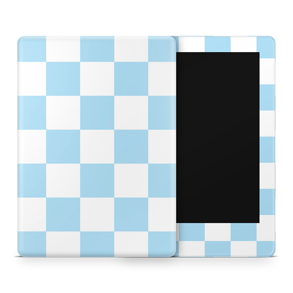 Blueberry Checkered Amazon Kindle Skins