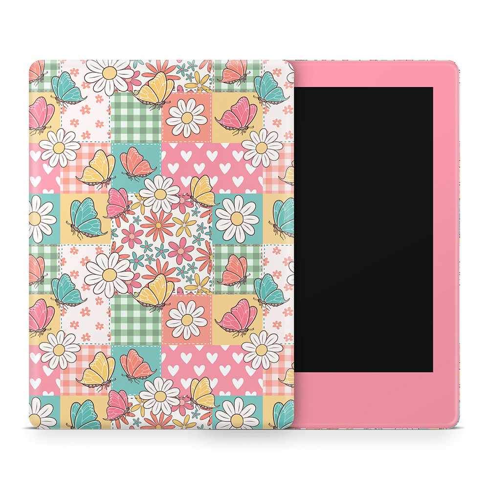 Butterfly Patchwork Amazon Kindle Skins