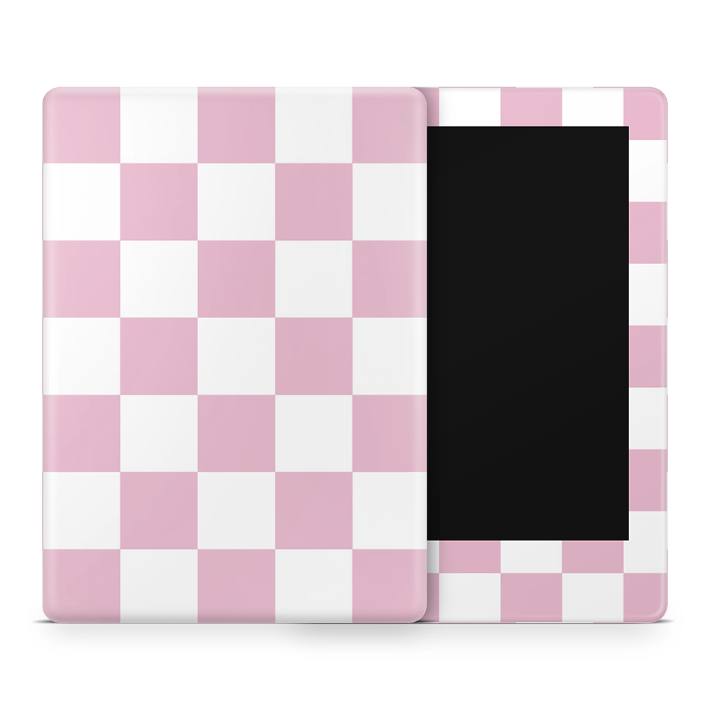 Rose Checkered Amazon Kindle Skins