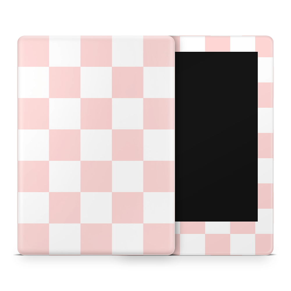 Pink Checkered Amazon Kindle Skins