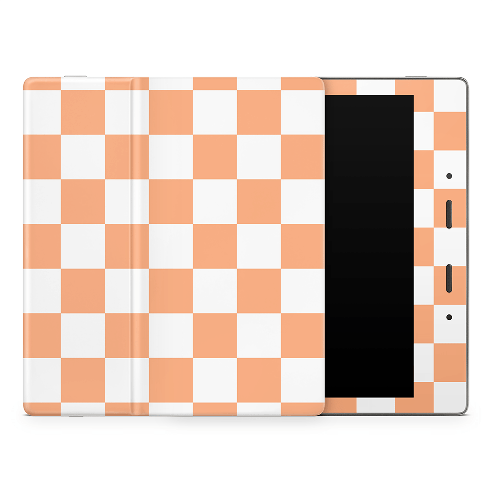 Thai Tea Checkered Amazon Kindle Skins