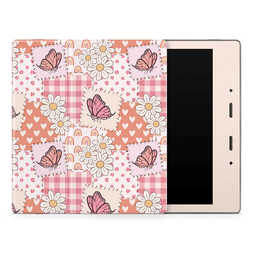 Blush Patchwork Amazon Kindle Skins