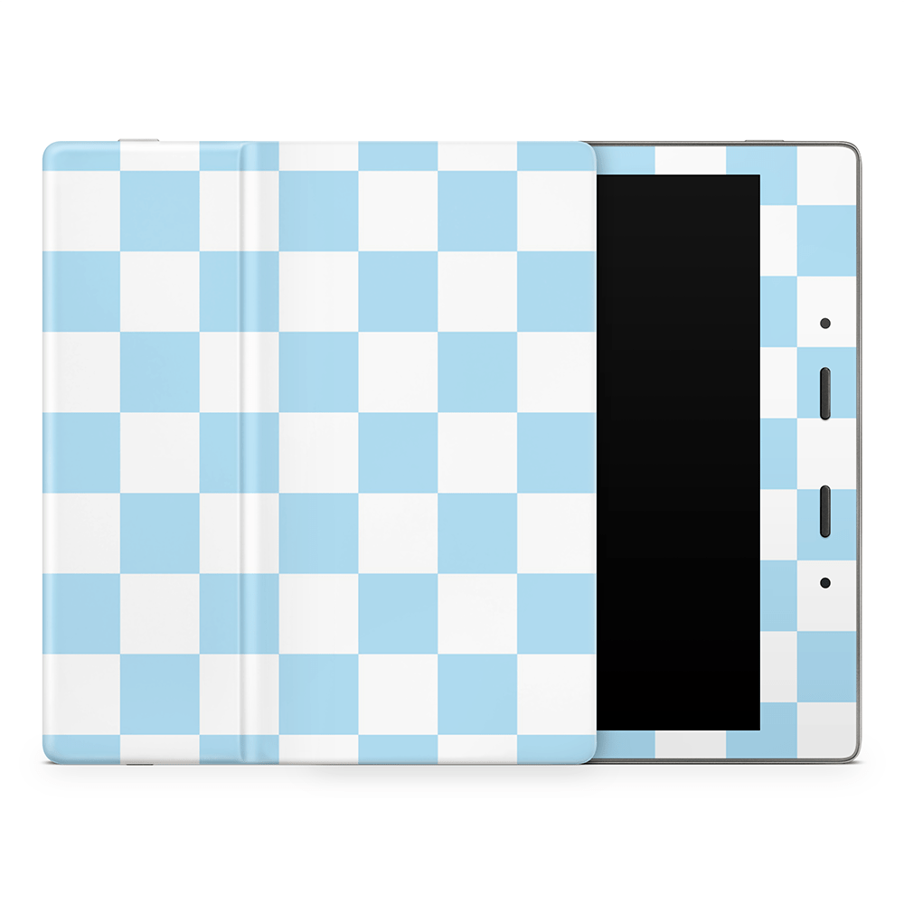 Blueberry Checkered Amazon Kindle Skins