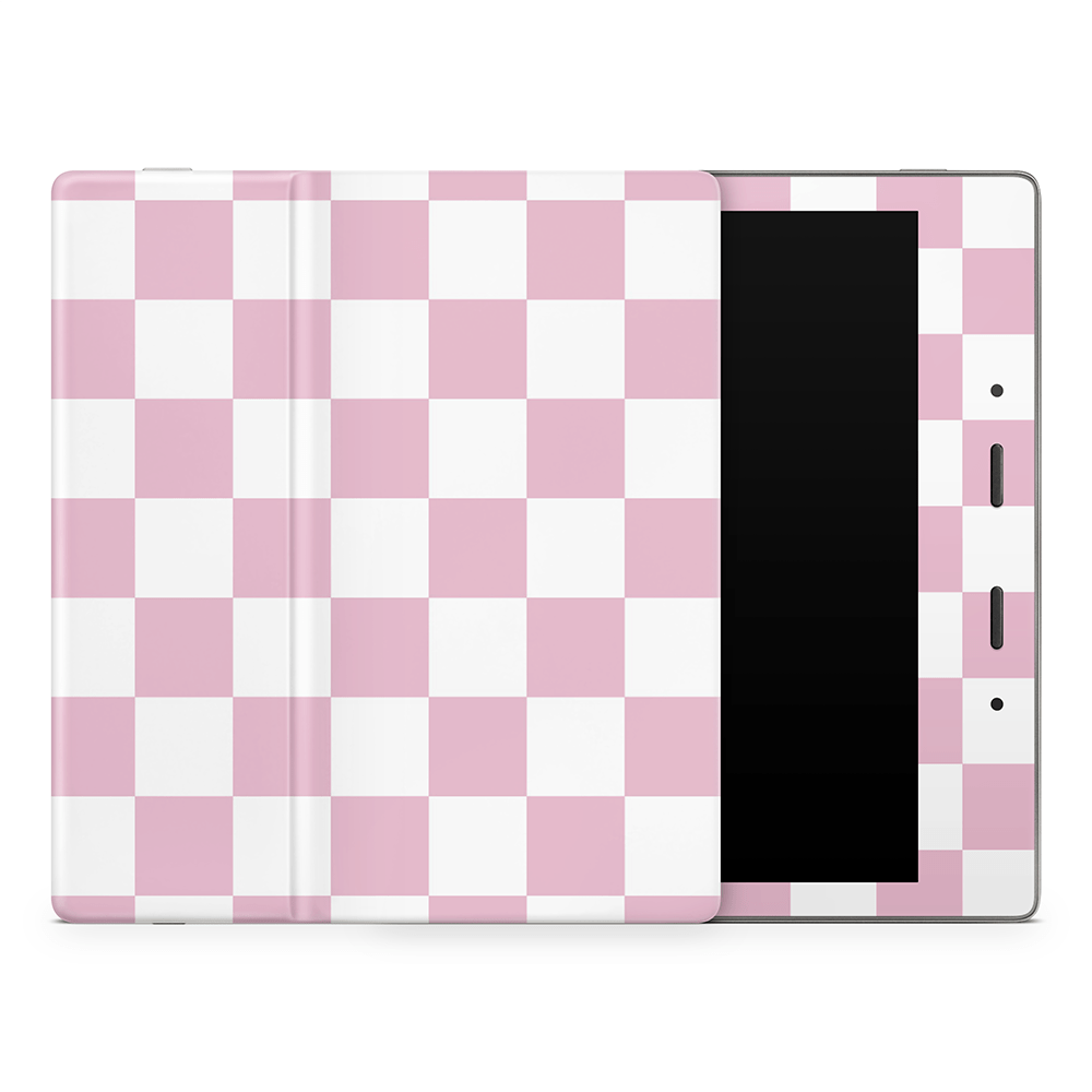 Rose Checkered Amazon Kindle Skins