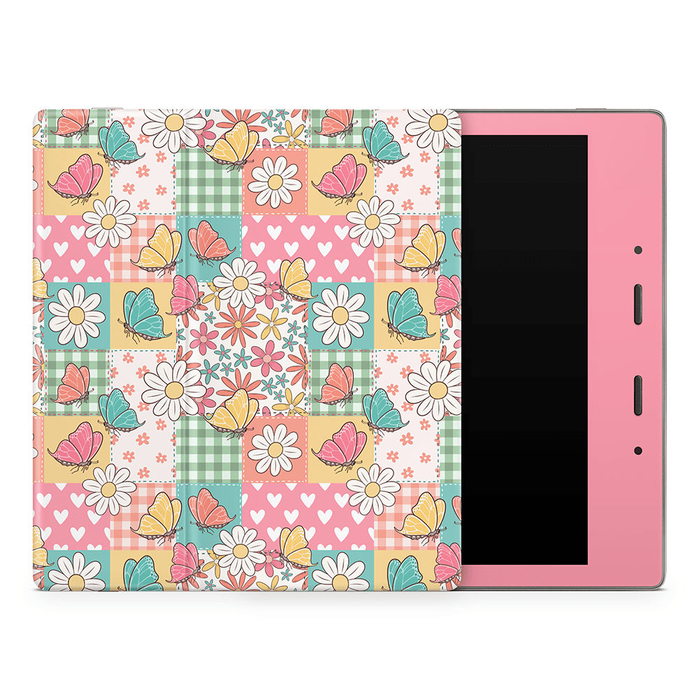 Butterfly Patchwork Amazon Kindle Skins