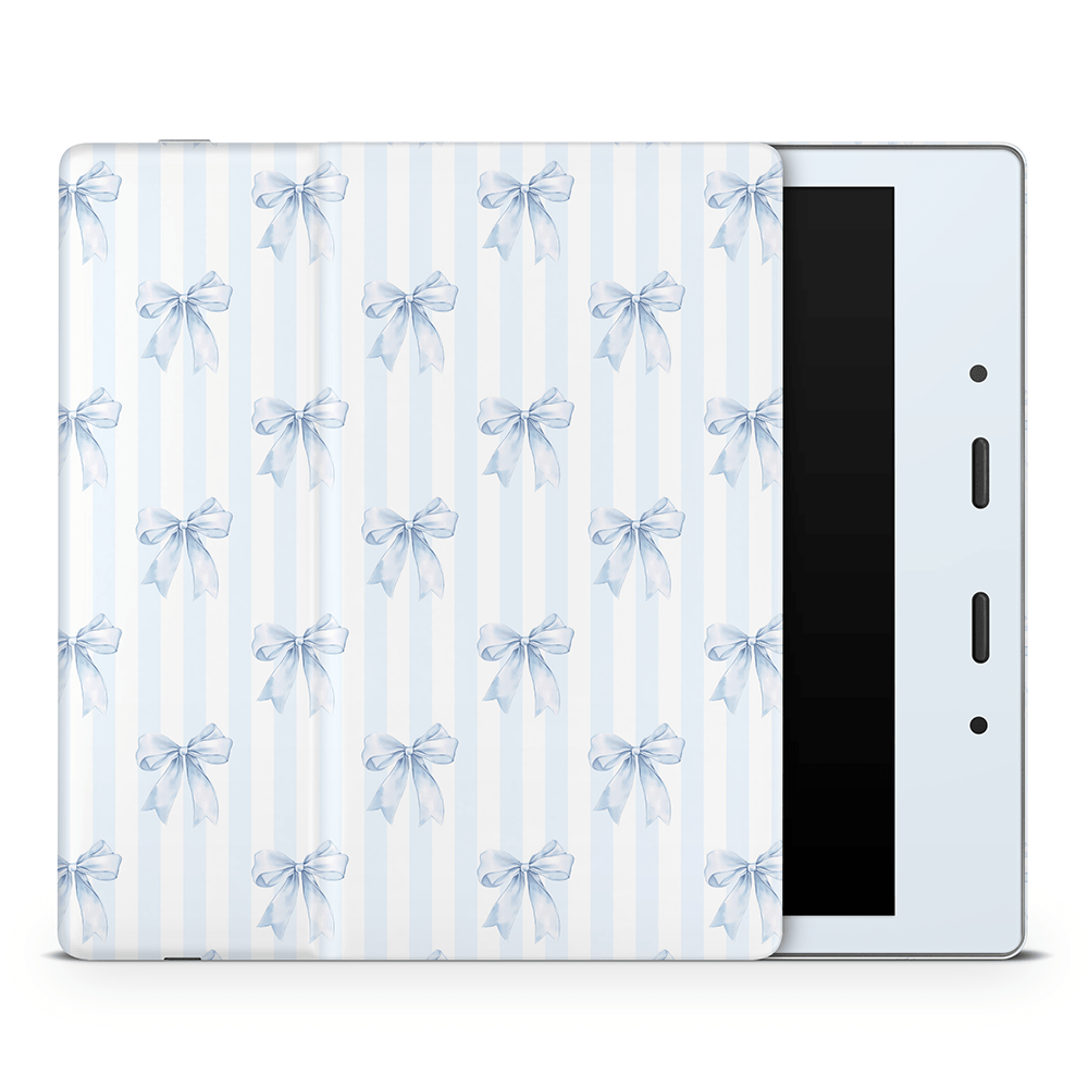 Sky Blue Bows Amazon Kindle Skins