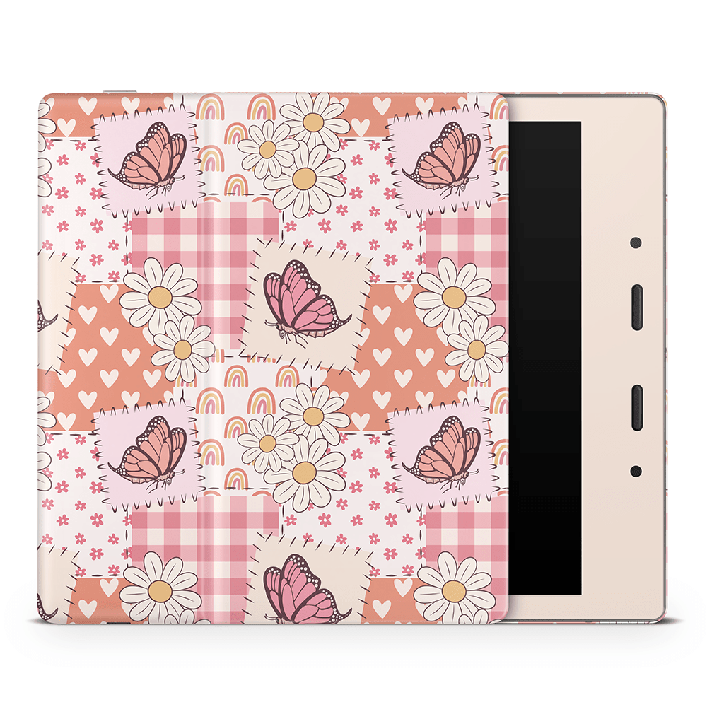 Blush Patchwork Amazon Kindle Skins