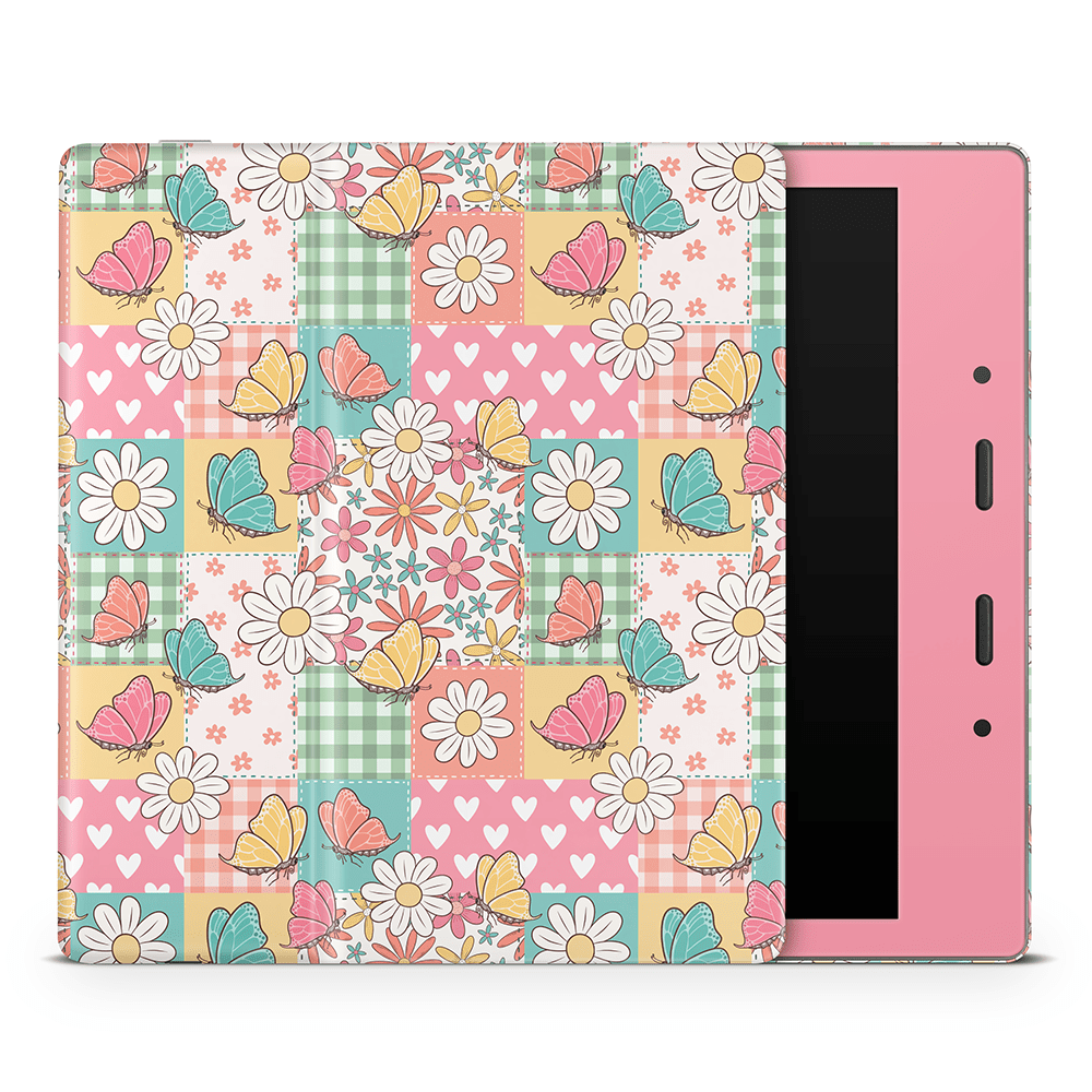 Butterfly Patchwork Amazon Kindle Skins