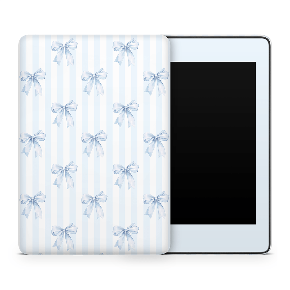Sky Blue Bows Amazon Kindle Skins