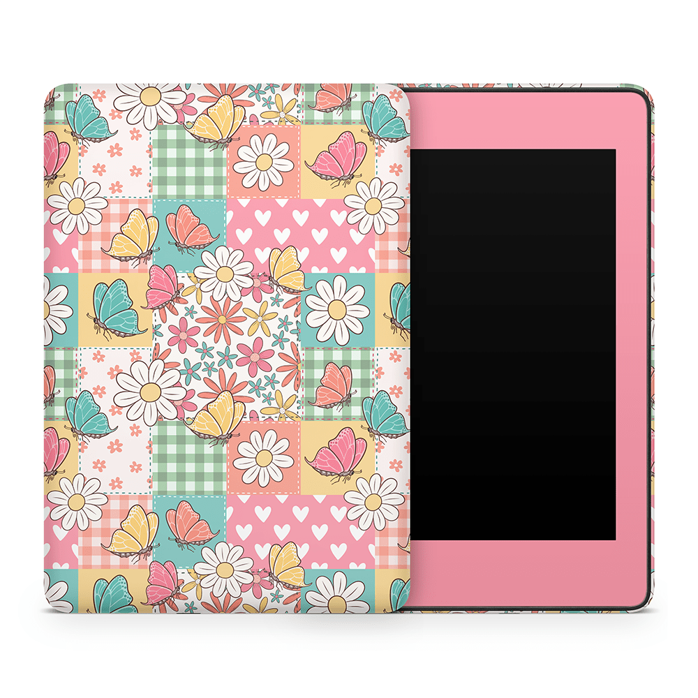 Butterfly Patchwork Amazon Kindle Skins