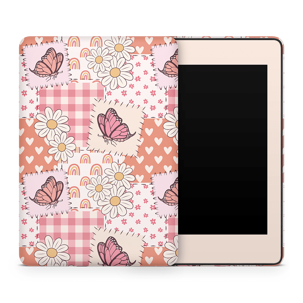 Blush Patchwork Amazon Kindle Skins