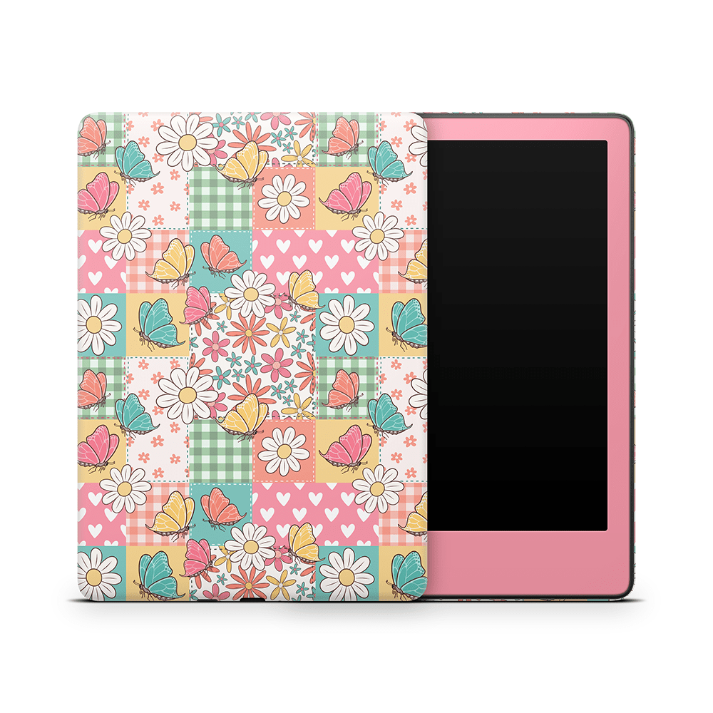 Butterfly Patchwork Amazon Kindle Skins