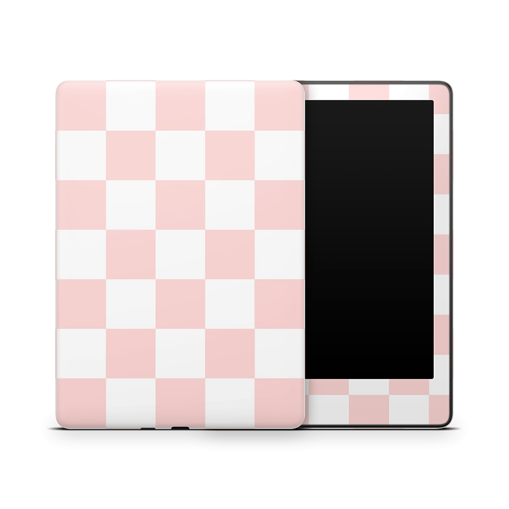 Pink Checkered Amazon Kindle Skins